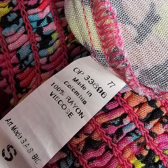 Maaji Bewitched Monet Maxi Dress, Smocked , Tie Straps, Beach, Resort, Size S - Picture 8 of 8